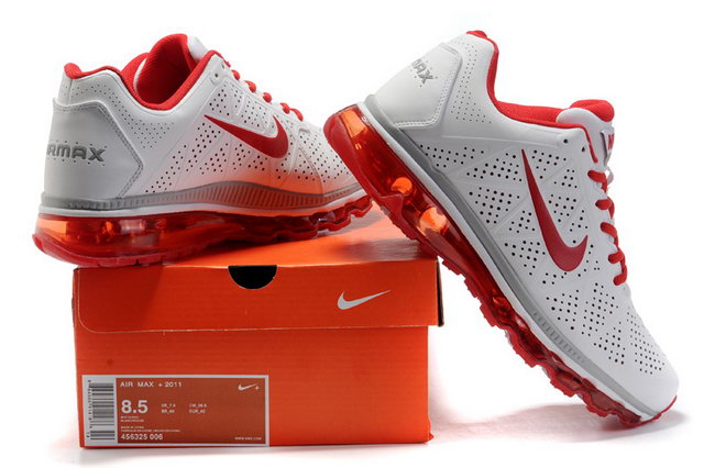 Mens Nike Air Max 2011 Mesh White Red Shoes